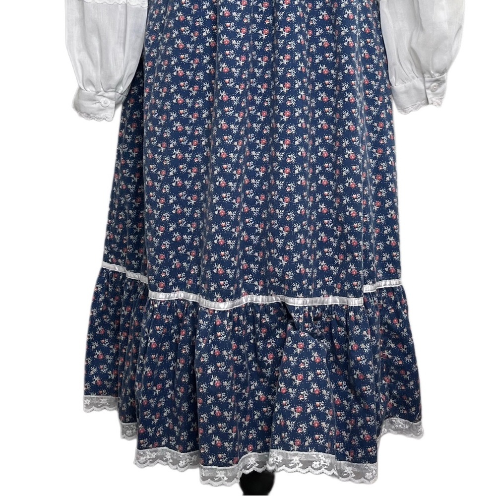 Gunne Sax Vintage 1970's Cottagecore Puff Sleeve Floral Sz 9 Midi Dress - Picture 6 of 16